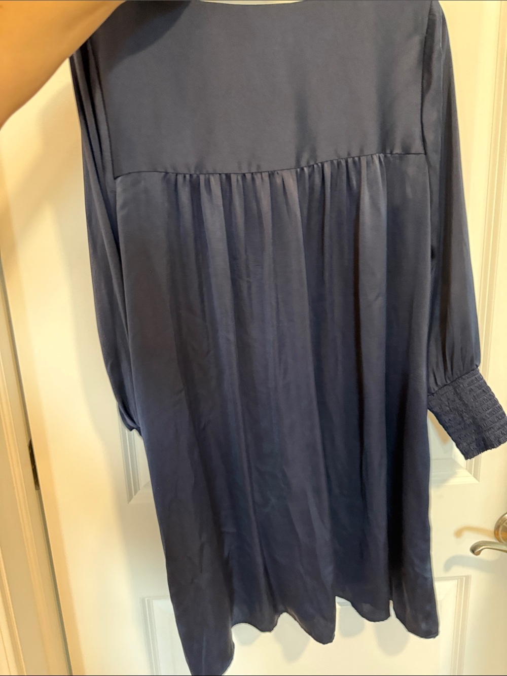 Hatch Navy Scoop Neck Blouse
